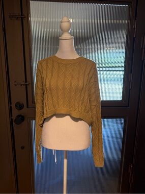 Find Me Now Beige Knit Cropped Sweater